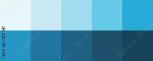Blue color palette vector illustration