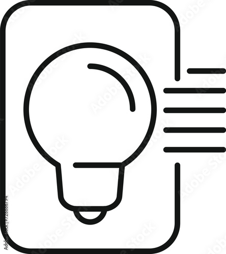 Data bulb idea icon outline vector. Insight case. Study risk control