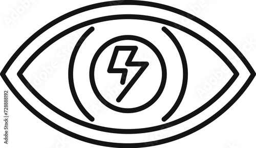 Eye sigh view icon outline vector. Insight data curiosity. Result project