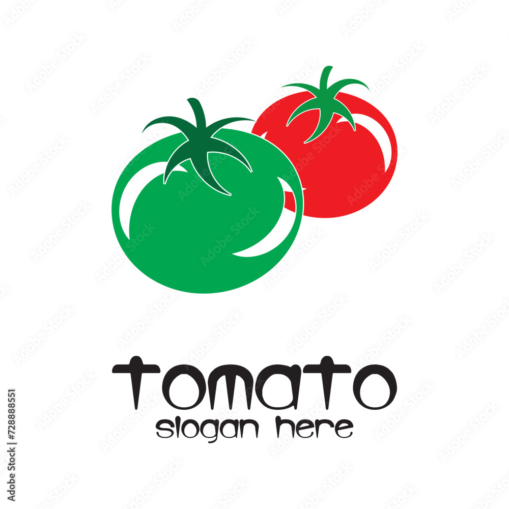 Tomato logo template is unique, fresh and simple