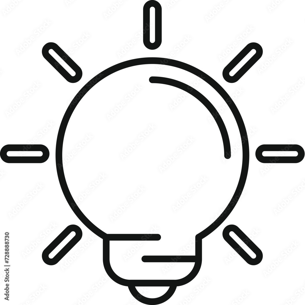 New idea bulb icon outline vector. Research review. Curiosity case risk idea New idea bulb icon outline vector. Research review. Curiosity case risk idea