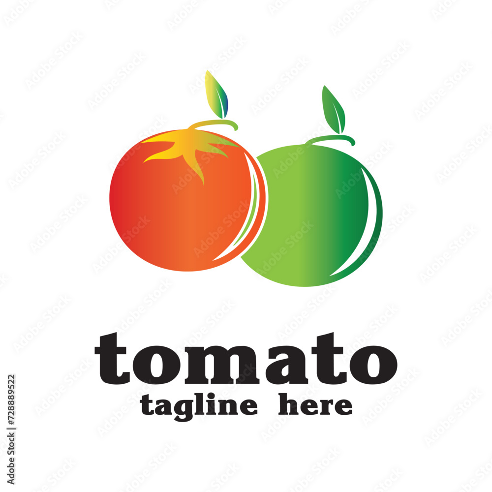 Tomato logo template is unique, fresh and simple