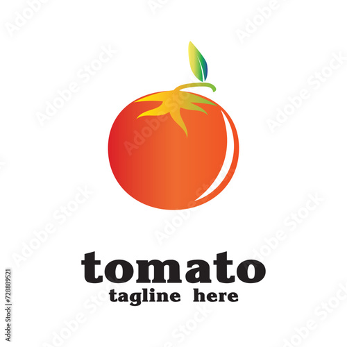 Tomato logo template is unique, fresh and simple