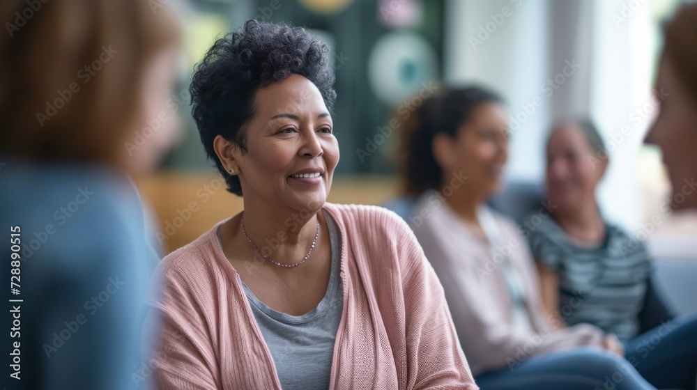 cancer patient attending support group, reflecting resilience generative ai cancer patient attending support group, reflecting resilience generative ai