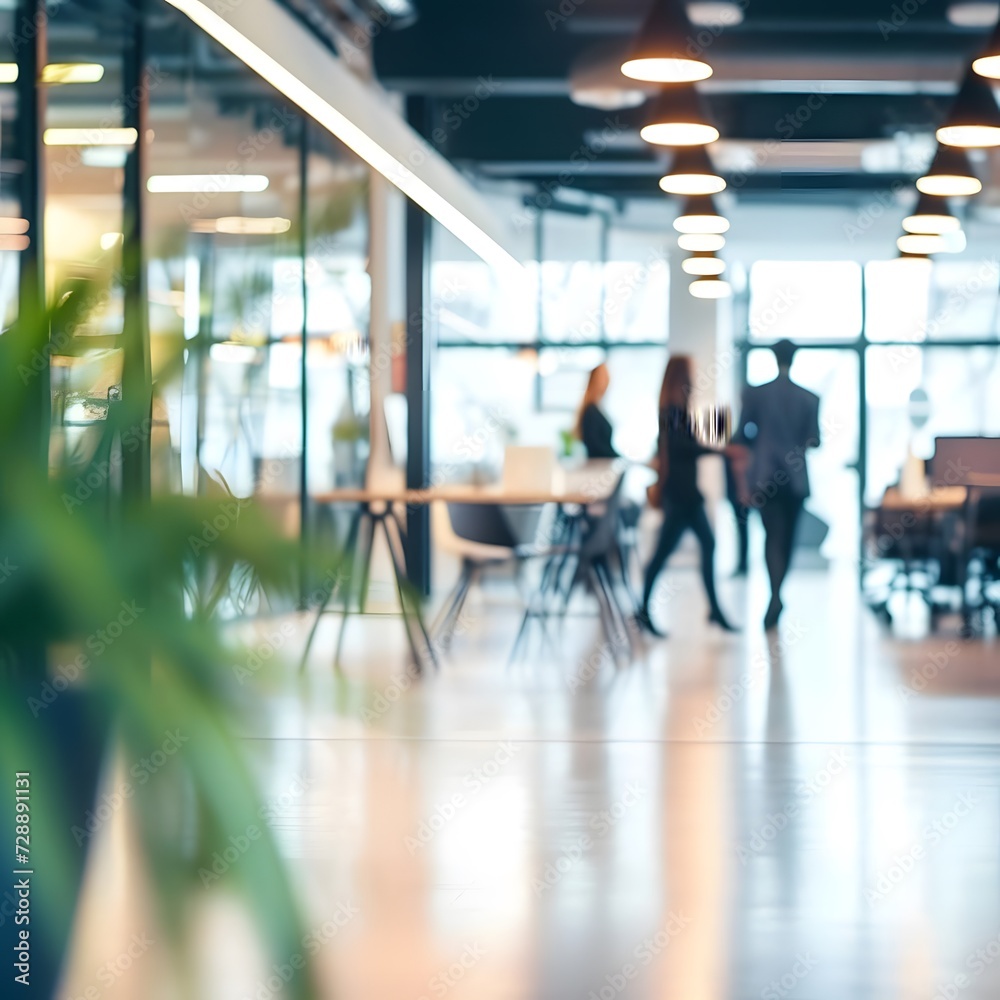 Busy business office interior with blurred people in casual wear, highlighting the vibrant bokeh background. Busy business office interior with blurred people in casual wear, highlighting the vibrant bokeh background.