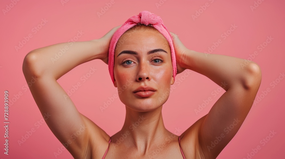 Woman with cancer facing the disease with strength and hope. generative ai Woman with cancer facing the disease with strength and hope. generative ai