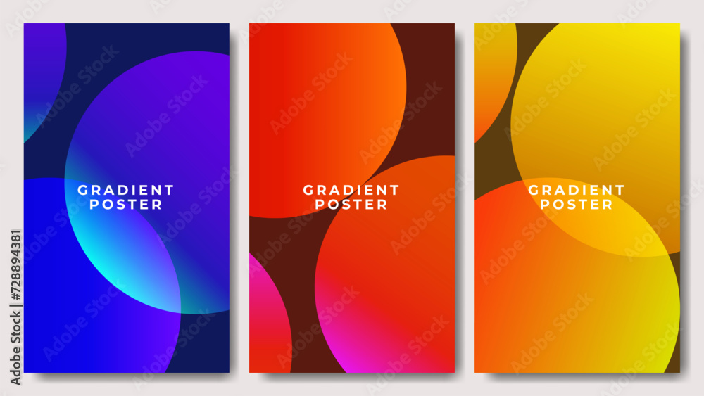 Obraz premium Minimalism and modern gradient poster design