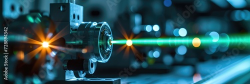 Laser science lab with green laser 