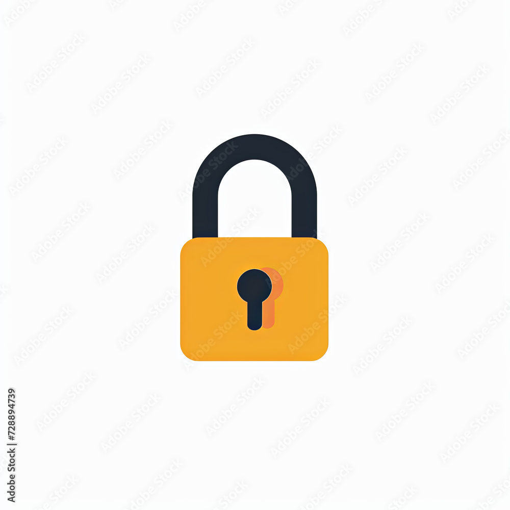 Isolated padlock logo on white background Isolated padlock logo on white background