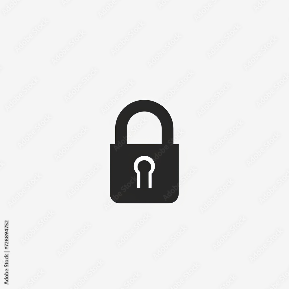 Isolated padlock logo on white background Isolated padlock logo on white background