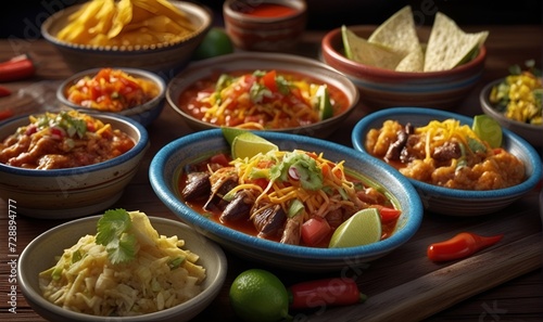 Mexican food, spicy food, different dishes