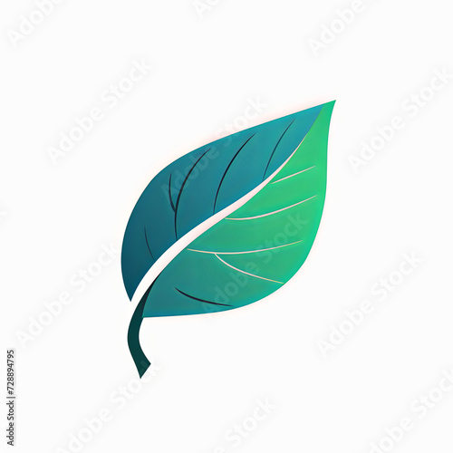 Isolated leaf on a white background