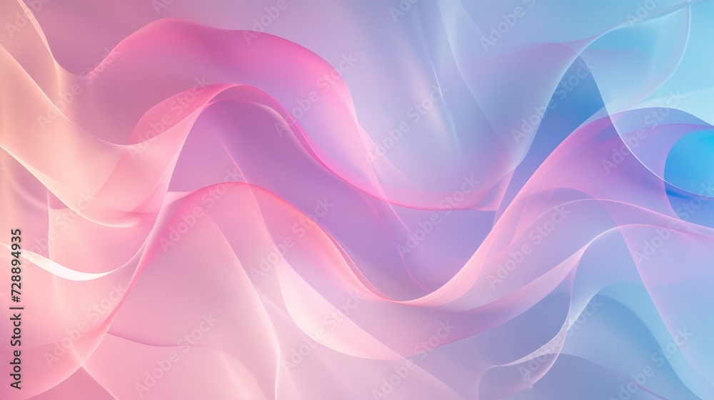Vibrant Gradient Abstract Background: Flowing Silk Texture in Pastel Color Spectrum

