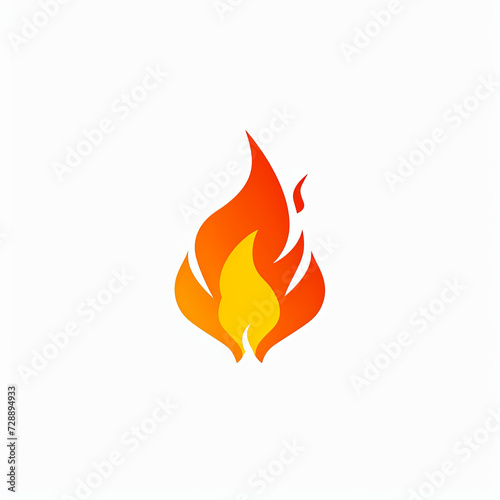 Isolated fire logo on white background