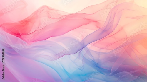 Vibrant Gradient Abstract Background: Flowing Silk Texture in Pastel Color Spectrum