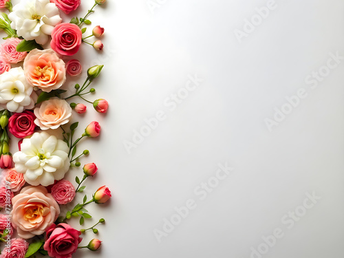 spring flowers banner floral background, valentines day, women's day, mothers day, weddings © ColorfulArtisansAtic