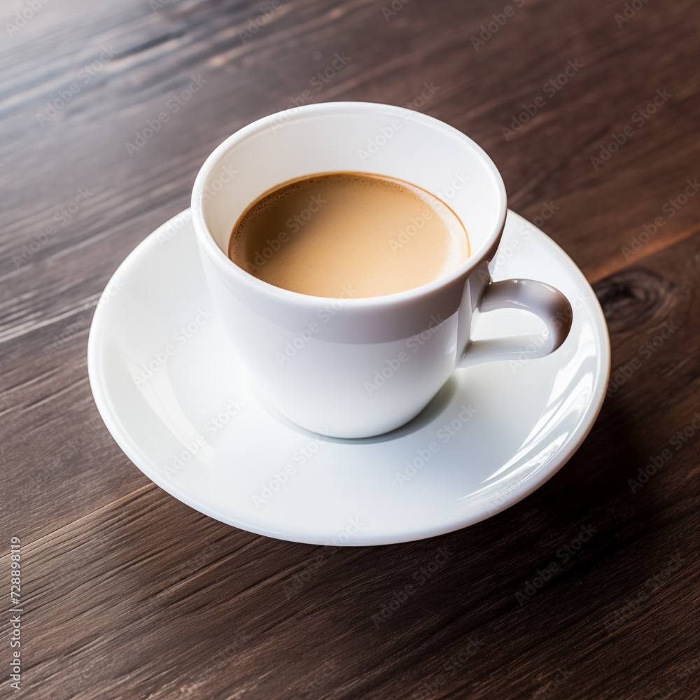 cup of coffee on wooden table cup of coffee on wooden table
