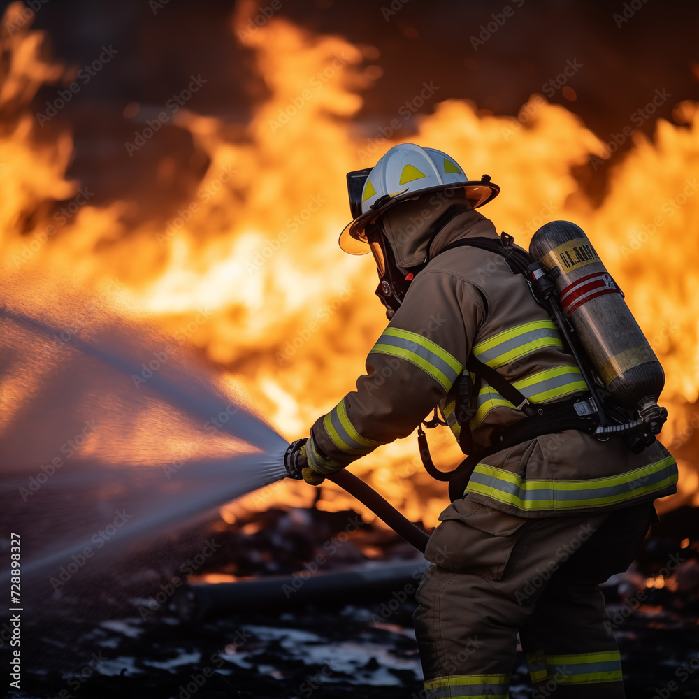 firefighter in action firefighter in action