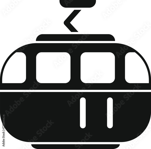 Mountains cab icon simple vector. Retirement travel winter. Healthy service