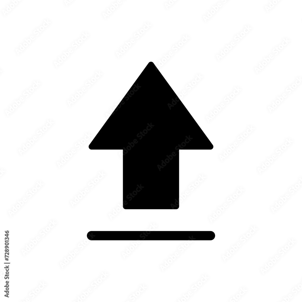 Upload icon vector. load data symbol