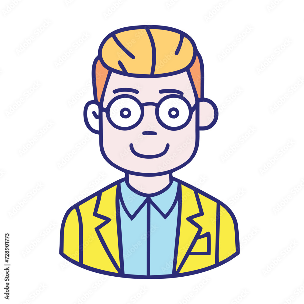 Face Avatar Vector Icon Illustration