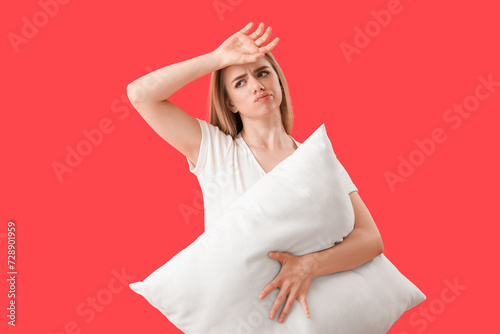Displeased young woman with...