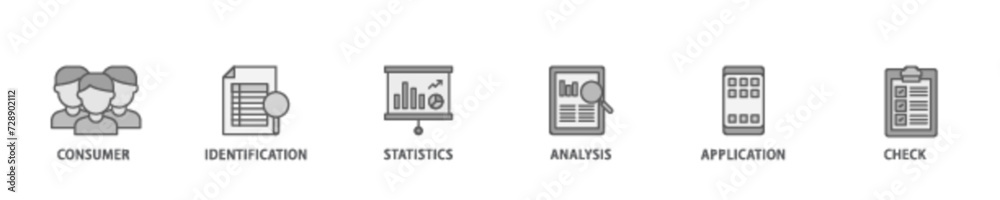 Kyc banner web icon illustration concept with icon of analysis, check, application, statistics, identification, consumer icon live stroke and easy to edit Kyc banner web icon illustration concept with icon of analysis, check, application, statistics, identification, consumer icon live stroke and easy to edit