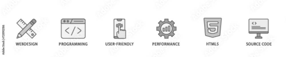 Mobile first banner web icon illustration concept with icon of webdesign, programming, user friendly, performance, html5 and source code icon live stroke and easy to edit Mobile first banner web icon illustration concept with icon of webdesign, programming, user friendly, performance, html5 and source code icon live stroke and easy to edit