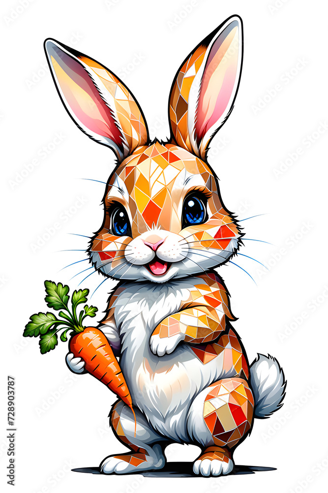 rabbit with carrot rabbit with carrot