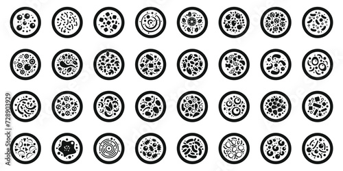 Street soup icons set simple vector. Cafe appetizer. Cooking cuisine food