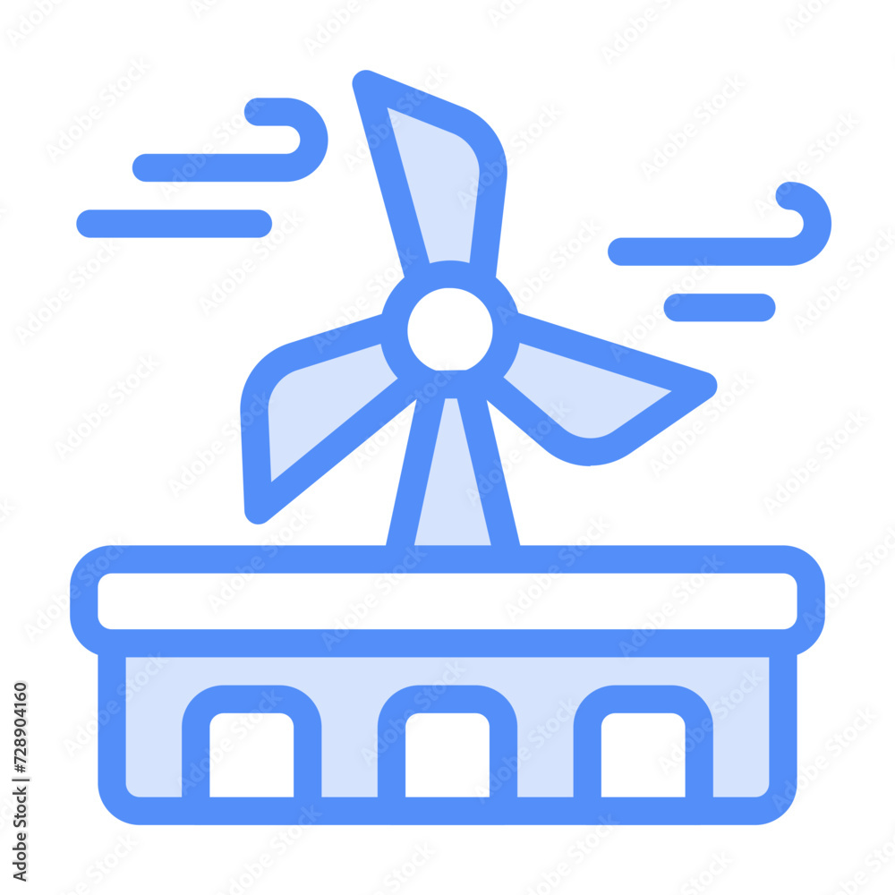 Turbine wind power icon with lineal style Turbine wind power icon with lineal style