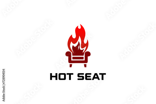 Hot seat logo vector icon illustration 