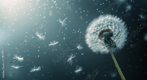 Fleeting wisps of dandelion fluff caught by an invisible force and carried off into the unknown.