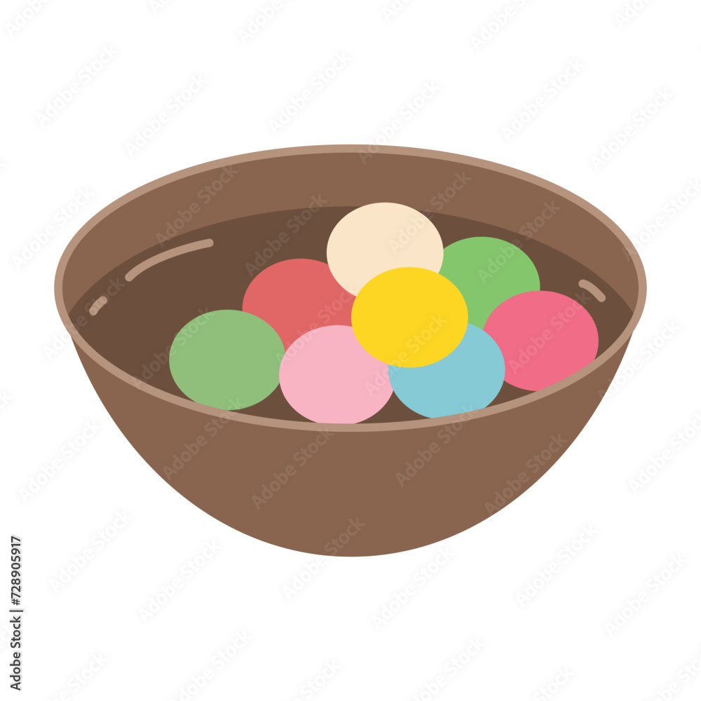 Big Tangyuan in a Bowl. Traditional Chinese Lantern Festival Big Tangyuan in a Bowl. Traditional Chinese Lantern Festival