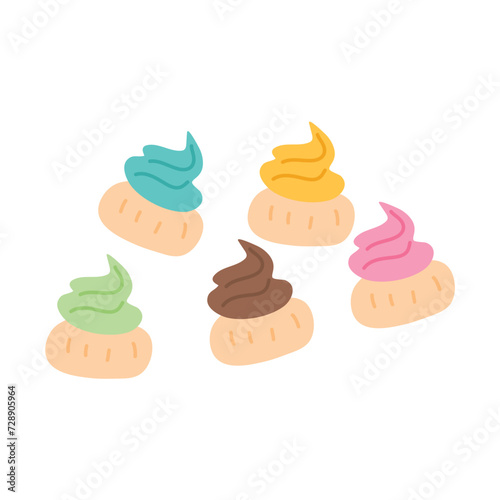 Kue Gem rose or Belly button iced gem biscuits