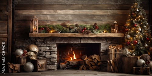 Rustic Christmas decor for indoors.