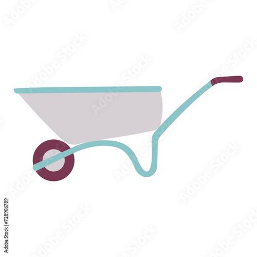 garden cart carry load wheels icon element colored