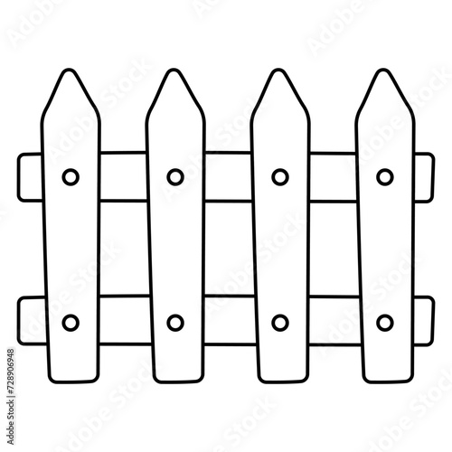 fence wooden garden fencing line doodle icon element object pattern textile