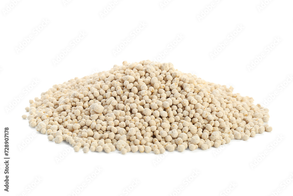 Pile of granular fertilizer isolated on white background Pile of granular fertilizer isolated on white background