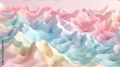 Soft Pastel Ripples Creating a Delicate Landscape