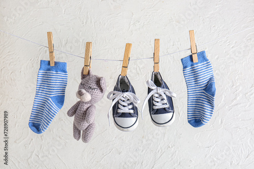 Stylish baby shoes with cut...
