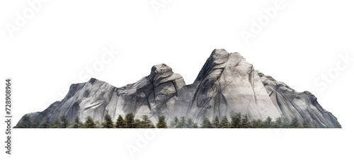 Big mountain landscape cutout photo
