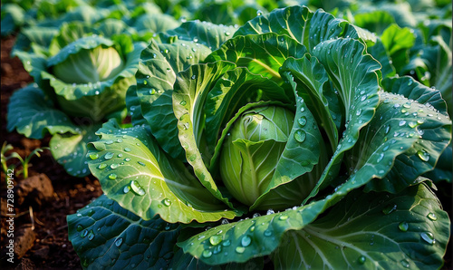 repolho, horta, cultivo orgânico photo