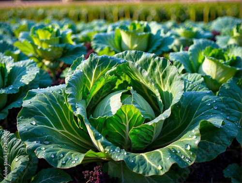 repolho, horta, cultivo orgânico photo