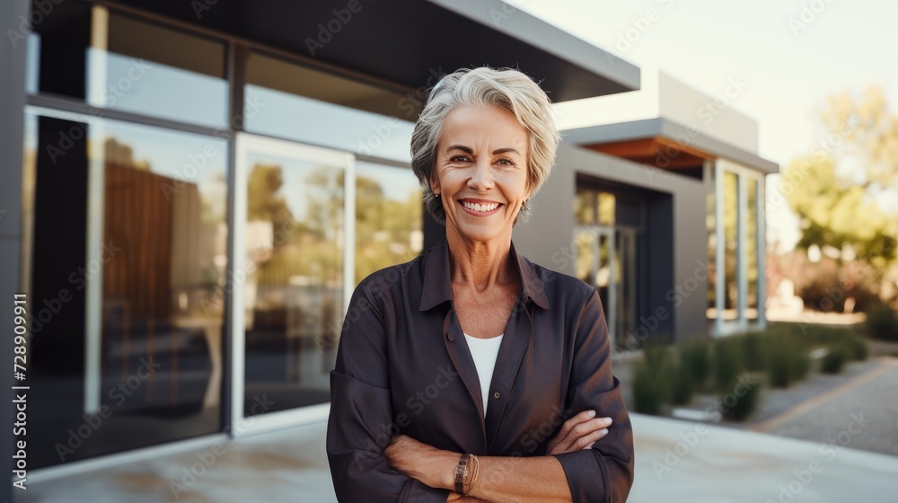 Female real estate agent