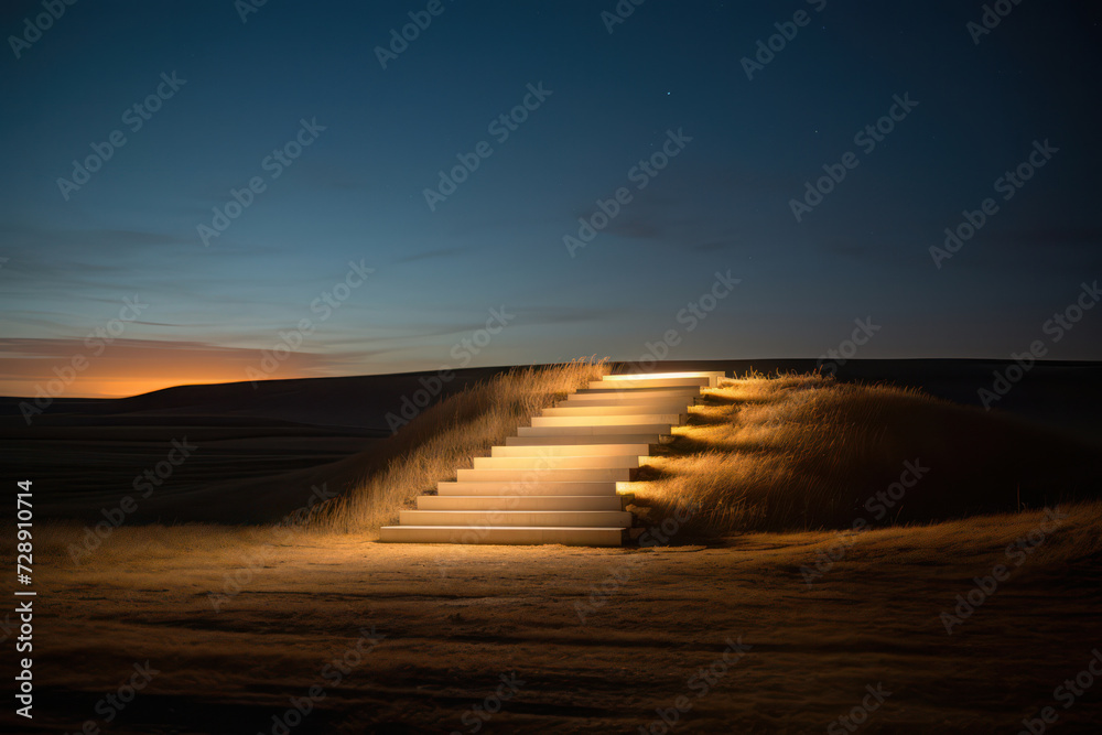 Φωτογραφία A Glorious Sunset: Majestic Nature, Serene Sky, and Vibrant Landscape Meeting at the Horizon, Illuminating the Meadow in Yellow