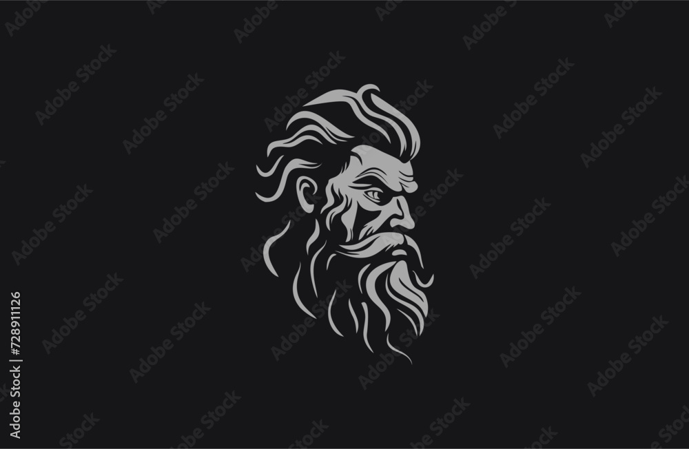Zeus logo style icon design template flat vector Zeus logo style icon design template flat vector