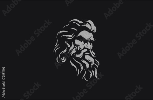Zeus logo style icon design template flat vector