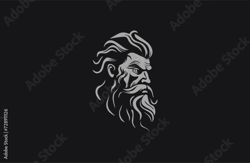 Zeus logo style icon design template flat vector