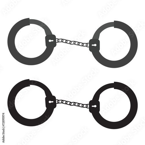 illustration of handcuffs complete with silhouette
